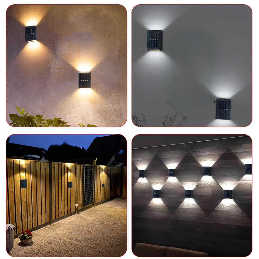 Solar Light Outdoor up and down Wall Washer Light Waterproof Solar Lamp for Garden Street Landscape Balcony Yard Porch Decor