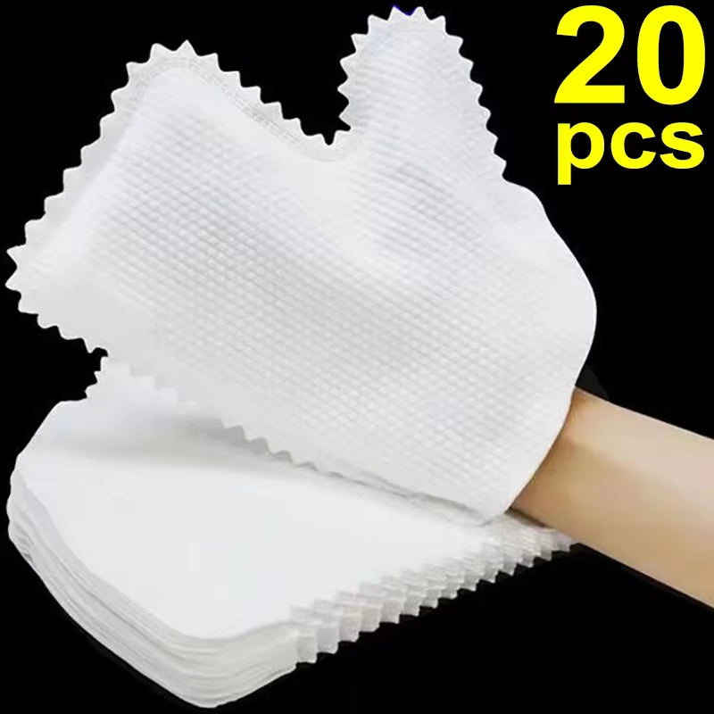 1-20Pcs Home Kitchen Cleaning Gloves Dust Fish Scale Cleaner Duster Glove Rags Reusable Household Non-Woven Rag Clean Tools